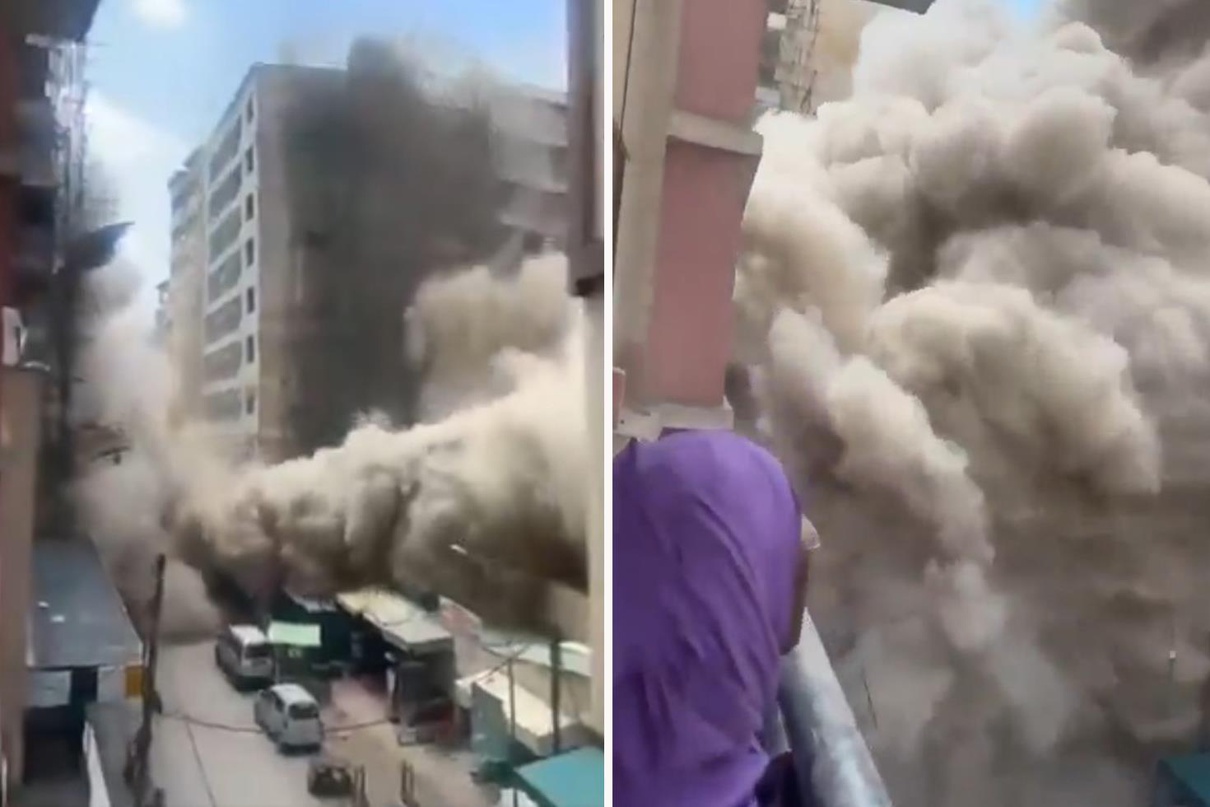Nairobi Eastleigh'de 12 katlı inşaat halindeki bina çöktü, enkazda kalanlar olabilir