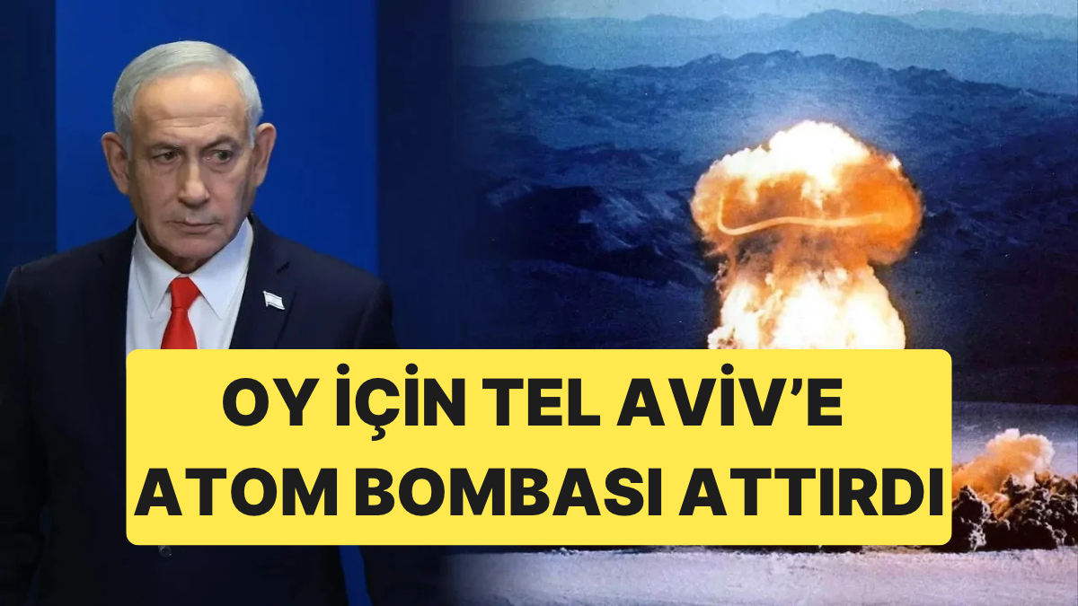 Netanyahu Seçimden Önce Tel Aviv'e Atom Bombası Atılmış Gibi Gösteren Görsel Paylaştı