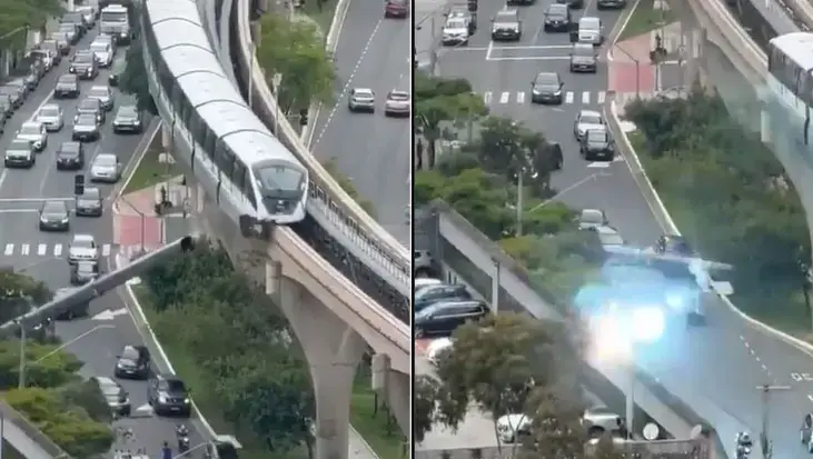 Facianın eşiğinden dönüldü! Brezilya'da korkutan tren kazası