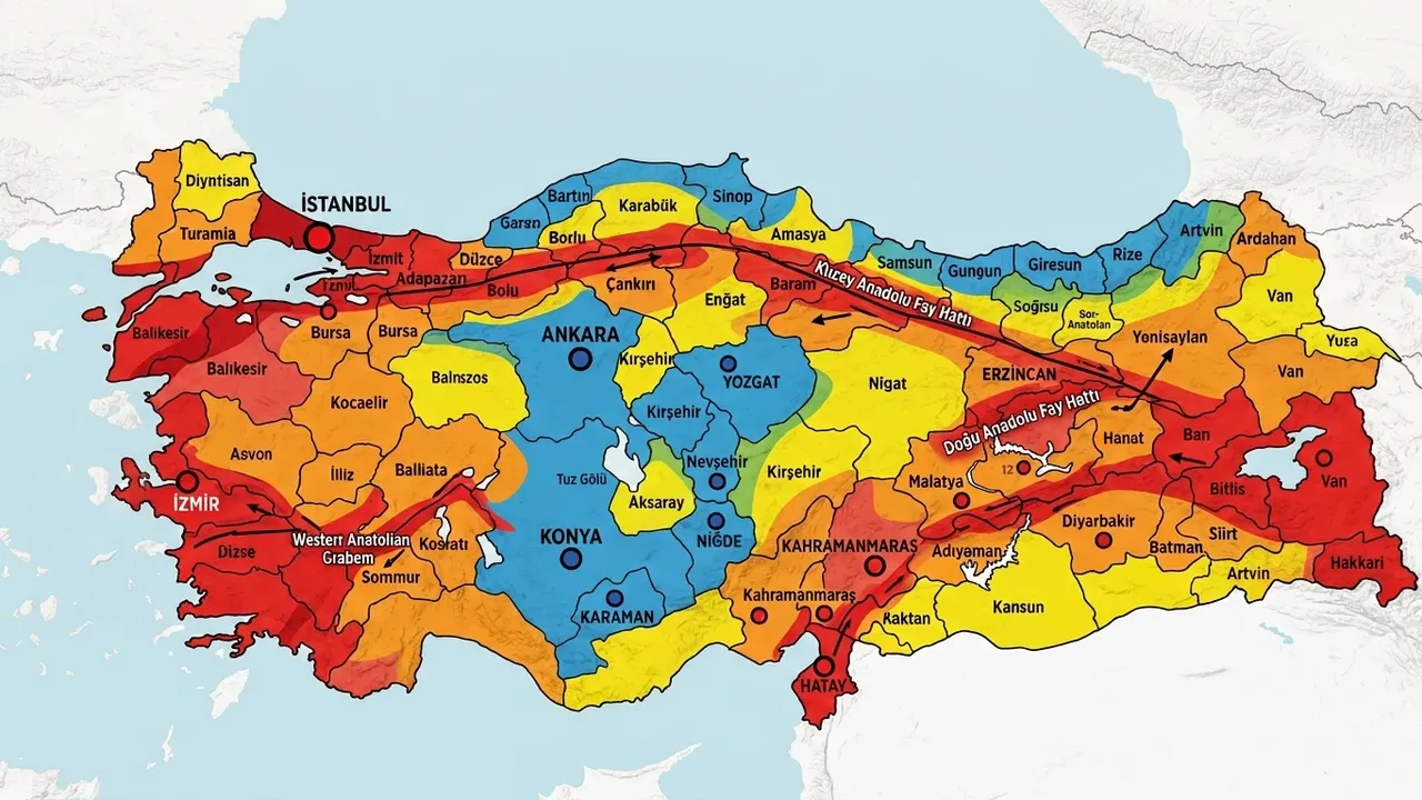 Türkiye'nin deprem riski en düşük iller belli oldu