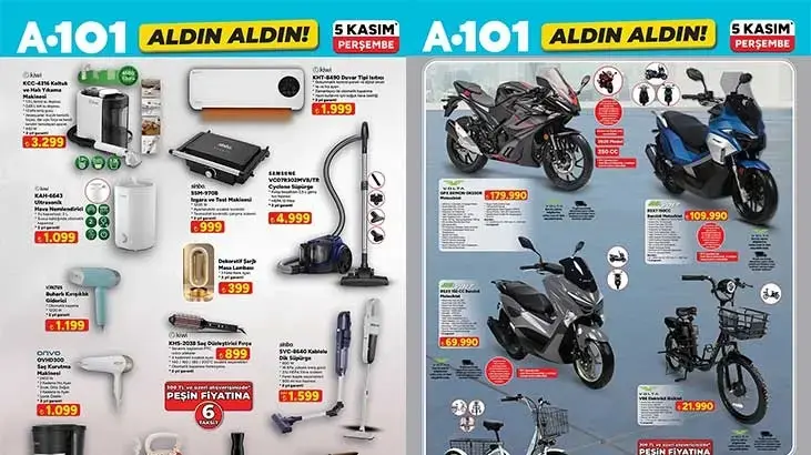 A101 HAFTANIN YILDIZLARI 31 EKİM-6 KASIM AKTÜEL | A101 Aldın Aldın 5 Kasım Perşembe aktüel kataloğunda hangi ürünler satışa çıkacak? 3 Musluklu Su Sebili, Duvar Tipi Isıtıcı, Hava Nemlendirici, Saç Düzleştirici Fırça...