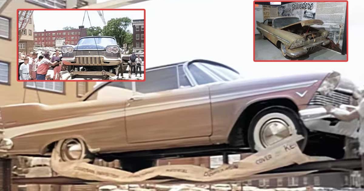 Yepyeni otomobili 50 yıl önce gömdüler, çıkarınca büyük şok yaşadılar