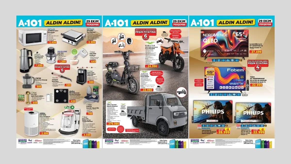 A101'e elektrikli bisiklet​ geliyor! 29 Ekim 2026 A101 Kataloğu - Vitrin