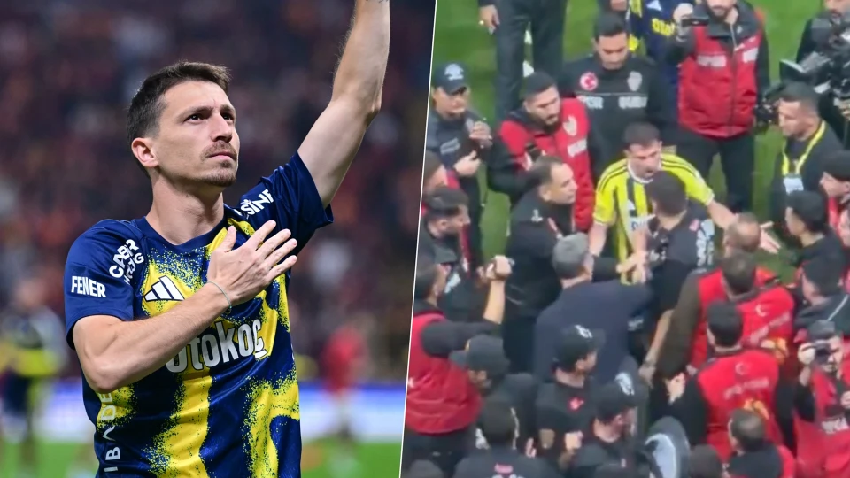 Mert Hakan Yandaş, derbi sonrası polisle tartıştı: Görüntüler tepki topladı
