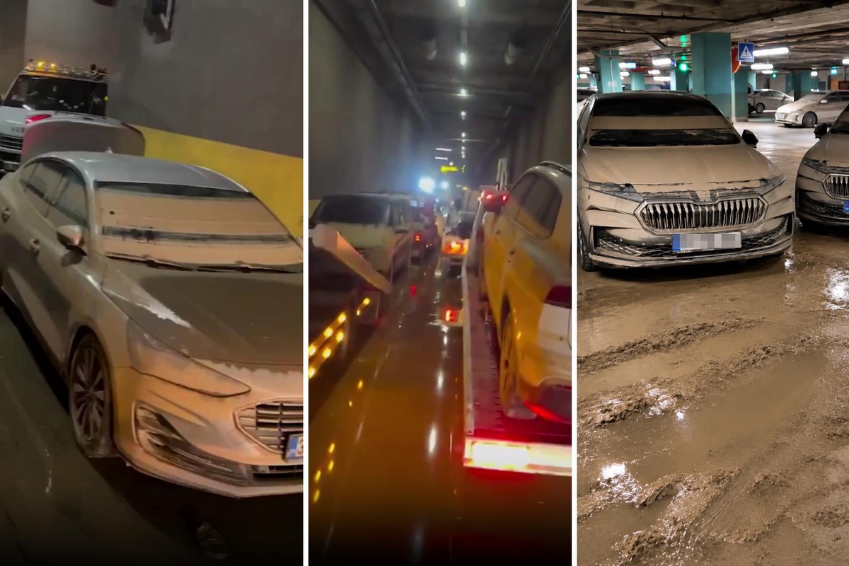 Vadi İstanbul otoparkında selin ardından bu görüntüler kaldı! Milyonluk çamura bulandı