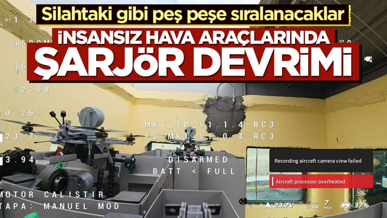 Silahtaki gibi peş peşe sıralanacaklar! İnsansız hava araçlarında şarjör devrimi