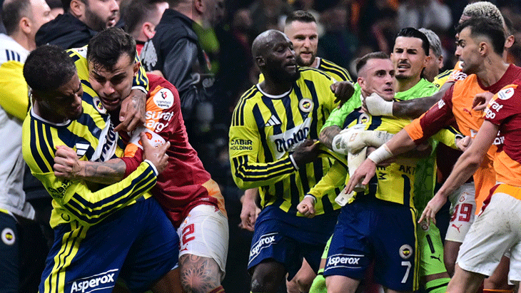 Galatasaray - Fenerbahçe derbisi sonunda saha karıştı! Kerem Aktürkoğlu ve Roland Sallai tartışması