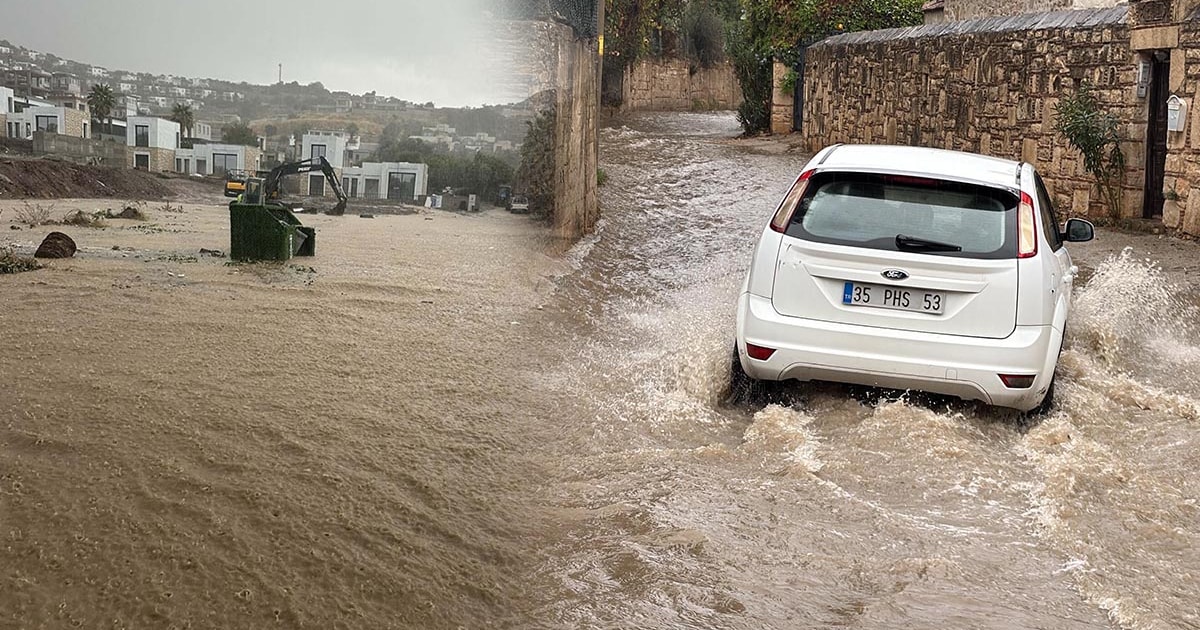 Görüntüler Türkiye'nin turizm başkentinden! Yollar trafiğe kapandı, iş yerlerini su bastı