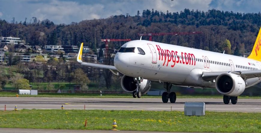 Pegasus uçağı Frankfurt’ta ters yönde kalkışa başladı