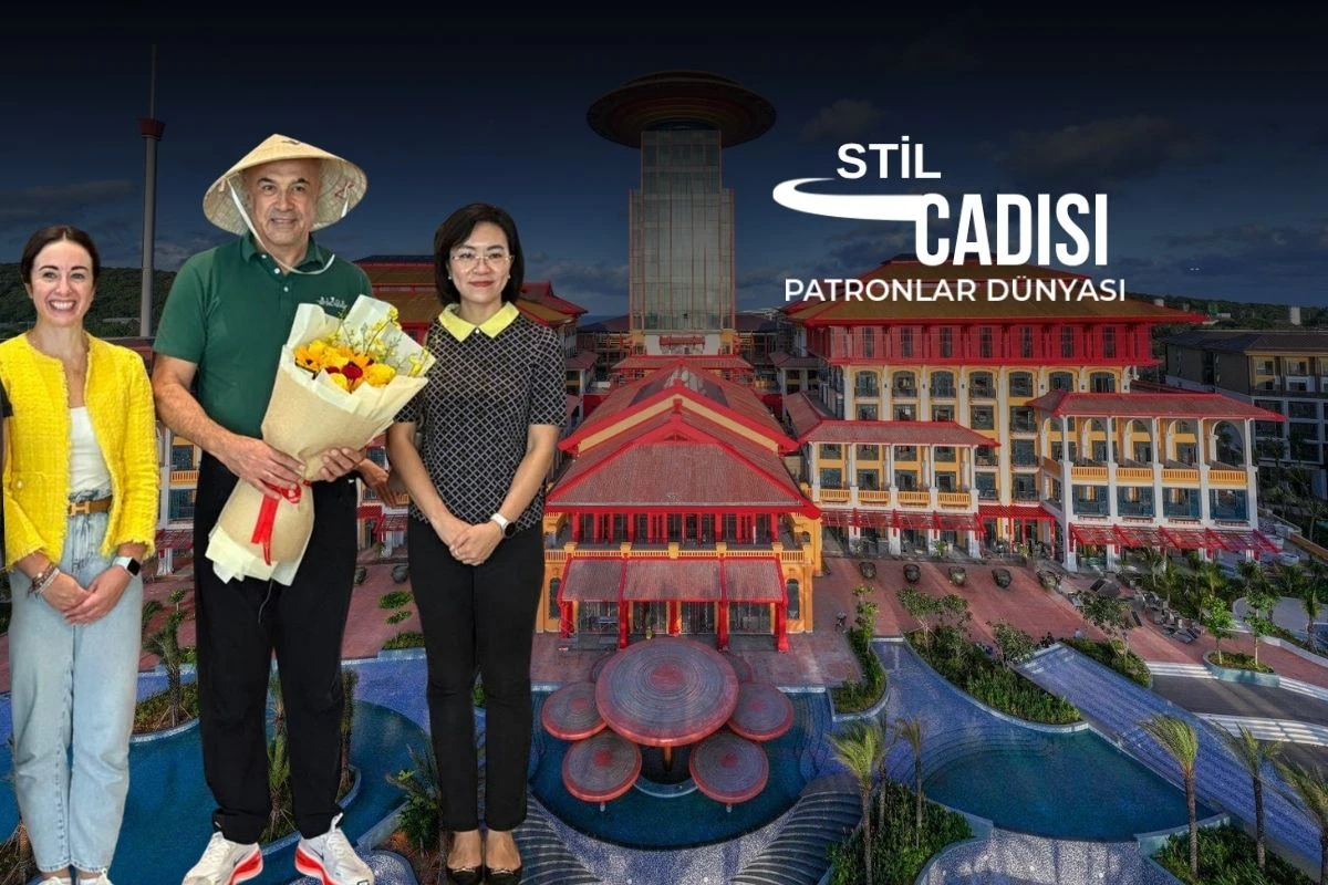 Rixos'un patronu Fettah Tamince tatil köyü projesi için Vietnam'a gitti, Stil Cadısı Tamince'nin taktığı geleneksel şapkaya takıldı