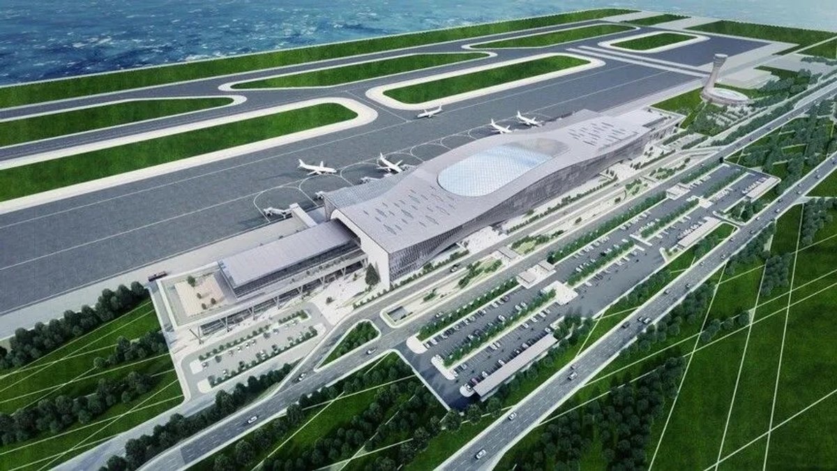Trabzon Yeni Havalimanı Projesi'nde şantiye çalışmaları başladı: Denize 100 milyon ton dolgu yapılacak